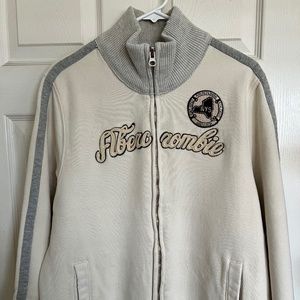 Abercrombie & Fitch | Extra Large | White | Zip Up Sweater | Like New